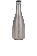 Snow Peak Titanium Sake Bottle in Silver, view 1, click to view large image.