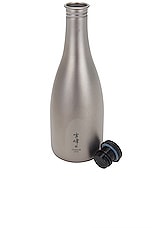 Snow Peak Titanium Sake Bottle in Silver, view 3, click to view large image.