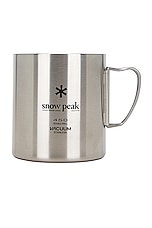 Snow Peak Stainless Double Wall 450 Mug in Silver, view 1, click to view large image.