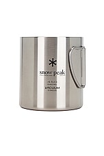 Snow Peak Stainless Double Wall 450 Mug in Silver, view 2, click to view large image.