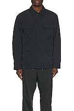 Snow Peak Takibi Weather Cloth Jacket in Black, view 3, click to view large image.
