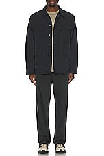 Snow Peak Takibi Weather Cloth Jacket in Black, view 4, click to view large image.