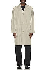 Snow Peak Natural-Dyed Recycled Cotton Coat in Beige, view 4, click to view large image.