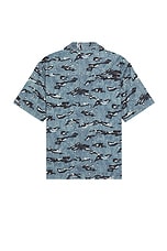 Snow Peak Printed Breathable Quick Dry Shirt in Grey, view 2, click to view large image.