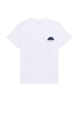 Snow Peak Alpha Breeze Typography T-Shirt in White, view 2, click to view large image.