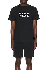Snow Peak Snowpeaker T-Shirt Camper in Black, view 3, click to view large image.