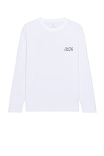 Snow Peak Snow Peak Camping Club Long Sleeve T-Shirt in White, view 2, click to view large image.