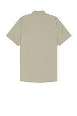 Snow Peak Takibi Light Ripstop Short Sleeve Shirt in Light Grey, view 2, click to view large image.