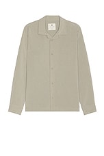 Snow Peak Light Poplin Shirt in Beige, view 1, click to view large image.