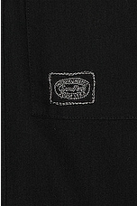 Snow Peak TAKIBI Light Denim Utility Shirt in Black, view 3, click to view large image.