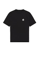 Snow Peak SP Back Printed Logo T shirt in Black, view 2, click to view large image.