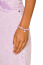 Sydney Evan Butterfly Charm Beaded Bracelet in Lavender Amethyst, view 2, click to view large image.