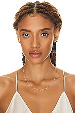 Sydney Evan Small Pave Fringe Necklace in Gold, view 2, click to view large image.