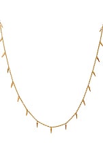 Sydney Evan Small Pave Fringe Necklace in Gold, view 3, click to view large image.