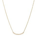 Sydney Evan Eleven Stone Bezel Set Necklace in Gold, view 3, click to view large image.