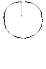Sydney Evan Beaded Choker in Emerald Ombre, view 1, click to view large image.