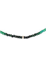 Sydney Evan Beaded Choker in Emerald Ombre, view 3, click to view large image.