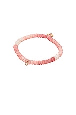 Sydney Evan Moroccon Enamel Charm Beaded Bracelet in Pink Opal, view 3, click to view large image.