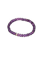 Sydney Evan Eternity Heart Beaded Bracelet in Amethyst, view 1, click to view large image.