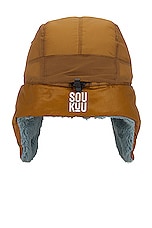 The North Face X Project U Down Cap in Bronze Brown & Concrete Grey, view 2, click to view large image.