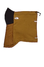 The North Face X Project U Futurefleece Gaiter in Butternut & Tnf Black, view 4, click to view large image.