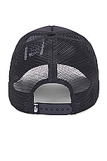The North Face Tnf Logo Trucker Hat in Tnf Black & Tnf White, view 2, click to view large image.