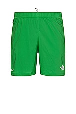 The North Face Soukuu Trail Run Utility 2-in-1 Shorts in Fern Green, view 1, click to view large image.