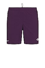 The North Face Soukuu Trail Run Utility 2-in-1 Shorts in Purple Pennat, view 1, click to view large image.