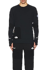 The North Face X Project U Futurefleece Sweater in Tnf Black, view 4, click to view large image.