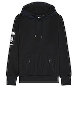 The North Face X Project U Dotknit Double Hoodie in Tnf Black & Aviator Navy, view 1, click to view large image.