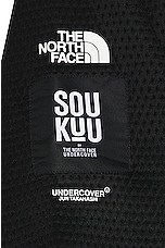 The North Face X Project U Dotknit Double Hoodie in Tnf Black & Aviator Navy, view 3, click to view large image.