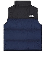 The North Face 1996 Retro Nuptse Vest in Summit Navy & Tnf Black, view 2, click to view large image.