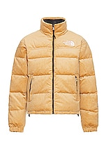 The North Face 92 Reversible Nuptse Jacket in Almond Butter & Tnf Black, view 1, click to view large image.