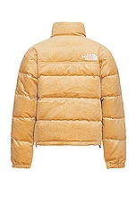 The North Face 92 Reversible Nuptse Jacket in Almond Butter & Tnf Black, view 2, click to view large image.
