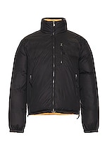 The North Face 92 Reversible Nuptse Jacket in Almond Butter & Tnf Black, view 3, click to view large image.