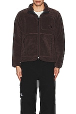 The North Face Extreme Pile Full Zip Jacket in Coal Brown, view 3, click to view large image.