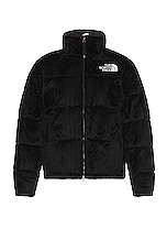 The North Face Versa Velour Nuptse In Tnf Black in Tnf Black, view 1, click to view large image.