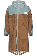The North Face X Project U Geodesic Shell Jacket in Concrete Grey & Sepia Brown, view 1, click to view large image.