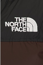 The North Face 1996 Retro Nuptse Jacket in Coal Brown & Tnf Black, view 3, click to view large image.