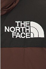 The North Face Hmlyn Down Parka in Coal Brown & Tnf Black, view 3, click to view large image.