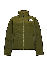 The North Face 92 Ripstop Nuptse Jacket in Forest Olive, view 1, click to view large image.