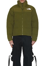 The North Face 92 Ripstop Nuptse Jacket in Forest Olive, view 4, click to view large image.