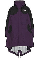 The North Face Soukuu Hike Packable Fishtail Shell Parka in Tnf Black & Purple Pennat, view 1, click to view large image.