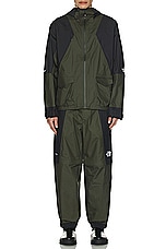 The North Face Soukuu Hike Packable Mountain Light Shell Jacket in Tnf Black & Forest Night, view 6, click to view large image.