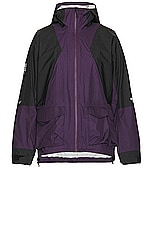 The North Face Soukuu Hike Packable Mountain Light Shell Jacket in Tnf Black & Purple Pennat, view 1, click to view large image.