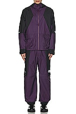 The North Face Soukuu Hike Packable Mountain Light Shell Jacket in Tnf Black & Purple Pennat, view 7, click to view large image.