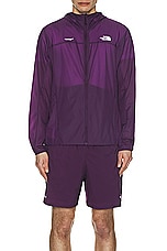 The North Face Soukuu Trail Run Packable Wind Jacket in Purple Pennat, view 5, click to view large image.