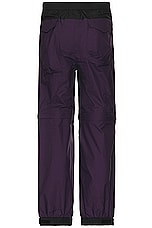 The North Face Soukuu Hike Convertible Shell Pant in Tnf Black & Purple Pennat, view 3, click to view large image.