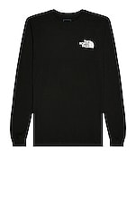 The North Face Long Sleeve Box NSE Tee in TNF Black, view 2, click to view large image.