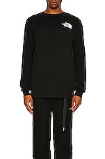 The North Face Long Sleeve Box NSE Tee in TNF Black, view 3, click to view large image.